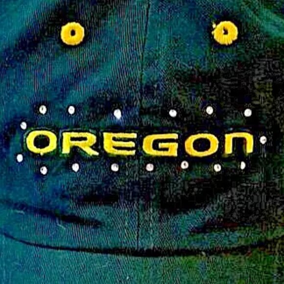 Women's Cut Top of the World Oregon Ducks Strapback Hat/Cap Green Rhinestones - Picture 2 of 8